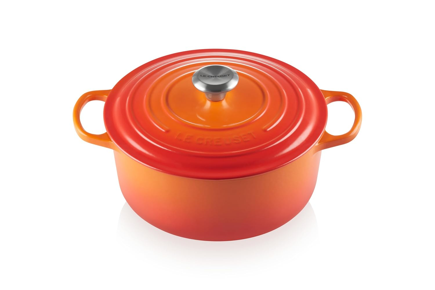 Flame Orange Enameled Cast Iron 5.5 Quart Dutch Oven