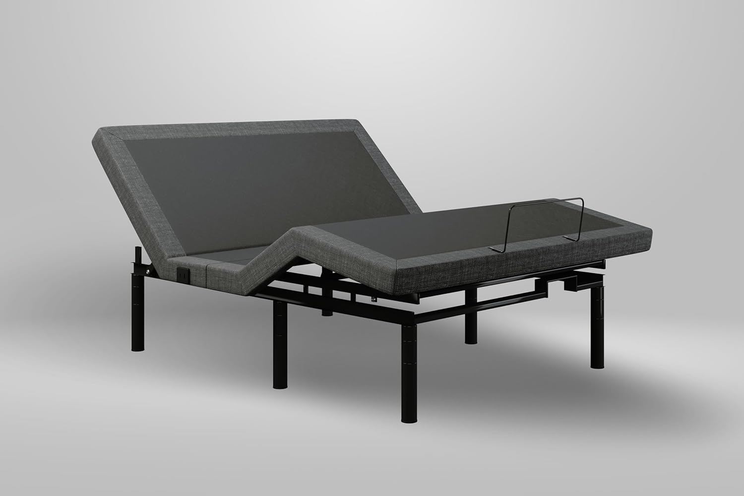 Gray Adjustable Queen Metal Frame Bed with Wireless Remote