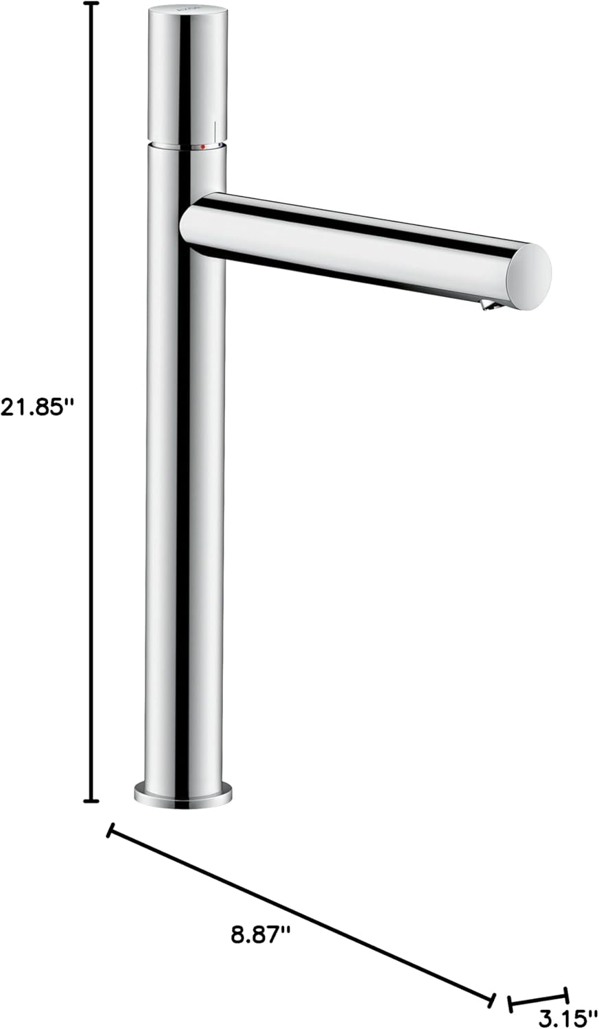 Chrome Single-Handle Tall Bathroom Sink Faucet