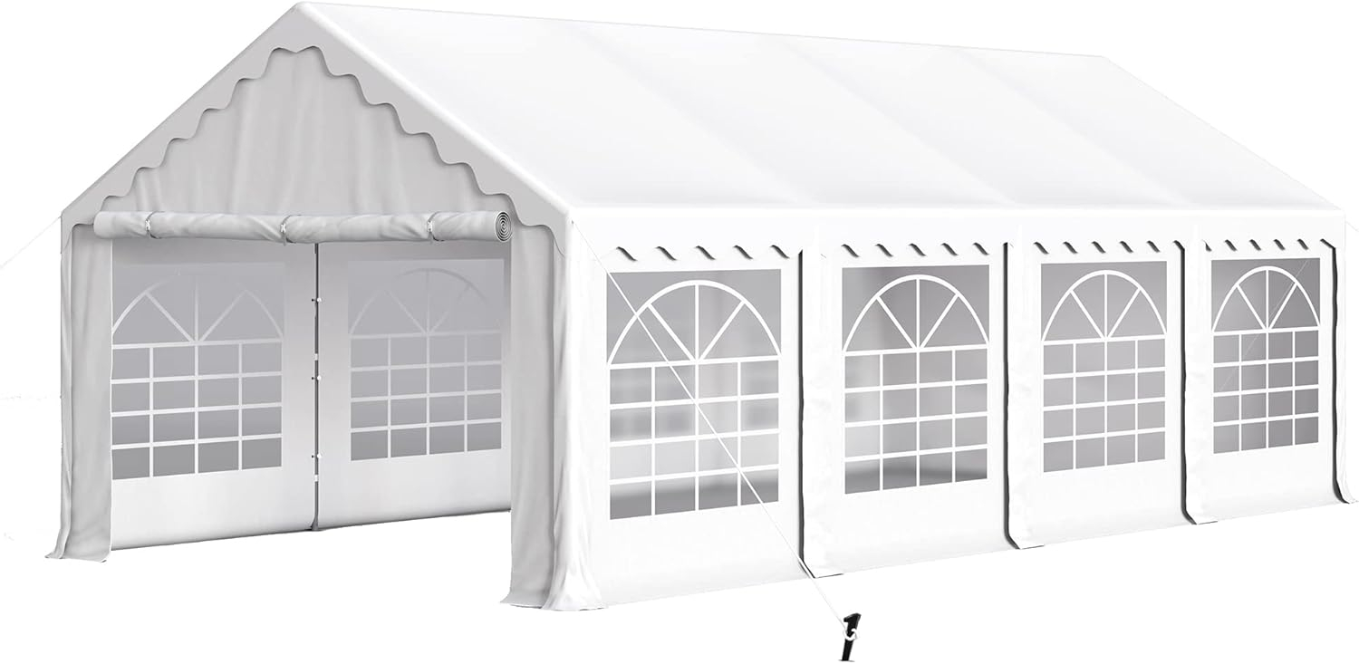 Peaktop Outdoor 13'X26' Party Tent Heavy Duty Wedding Tent with Carry Bags