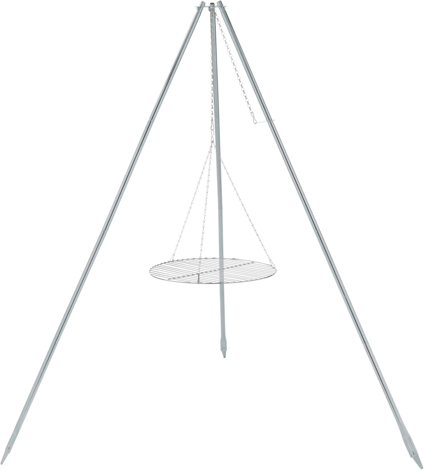 Coleman Tripod over Fire Camping Grill and Lantern Hanger