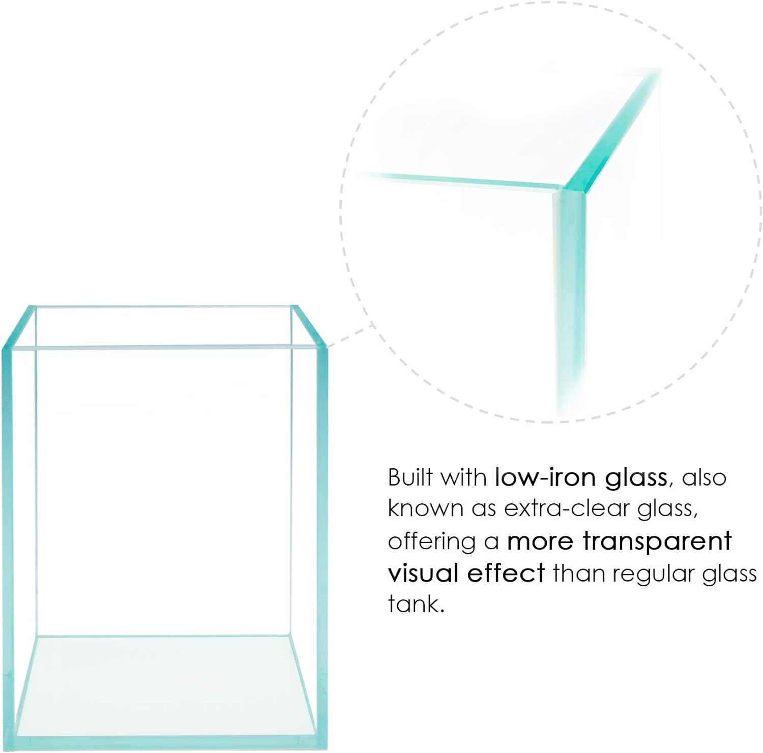 5 Gallon Nano Tall Rimless Tank, Low Iron Glass Tank, Betta Fish Tank, Aquariums Tanks (Nano ET25- 25X25X30cm)