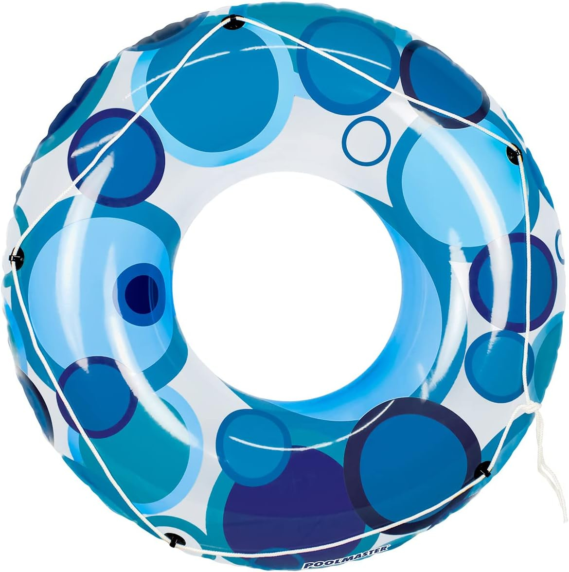 Oversized Multicolor Vinyl Pool Tube with Bright Circles