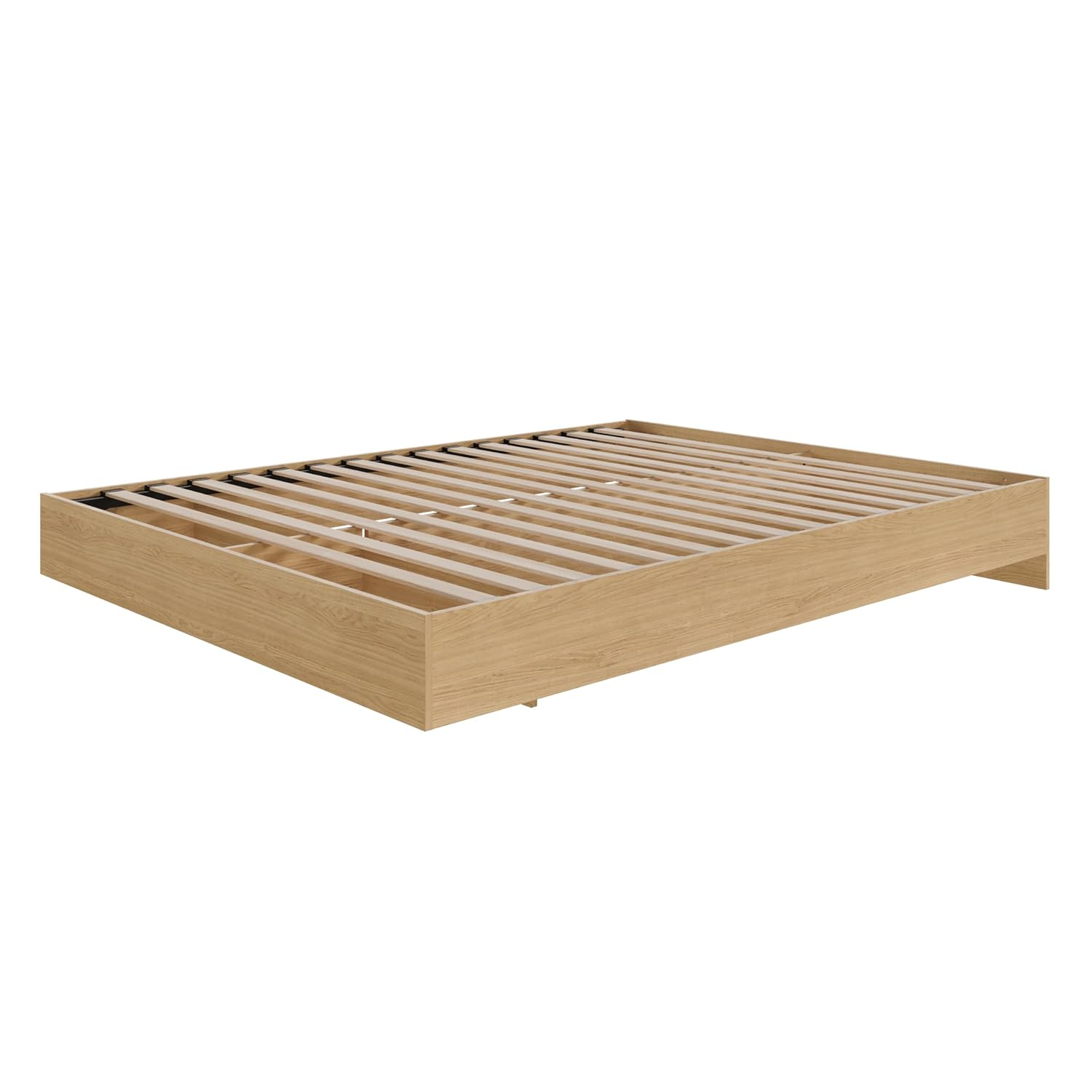 Nexera Full Size Platform Wood Bed Frame, Natural Maple