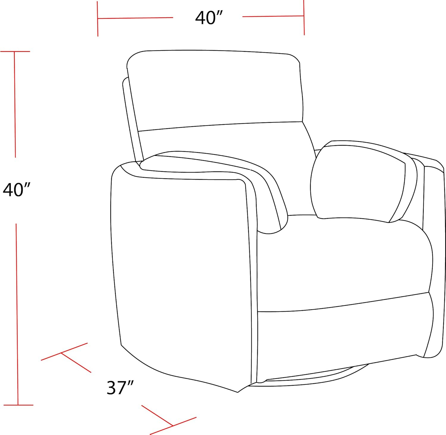 Mega Grey Swivel Glider Recliner with Plush Chenille Upholstery