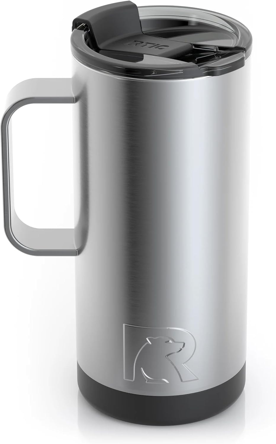RTIC 16 oz Coffee Travel Mug with Lid and Handle, Stainless Steel Vacuum-Insulated Mugs, Leak, Spill Proof, Hot Beverage and Cold, Portable Thermal Tumbler Cup for Car, Camping
