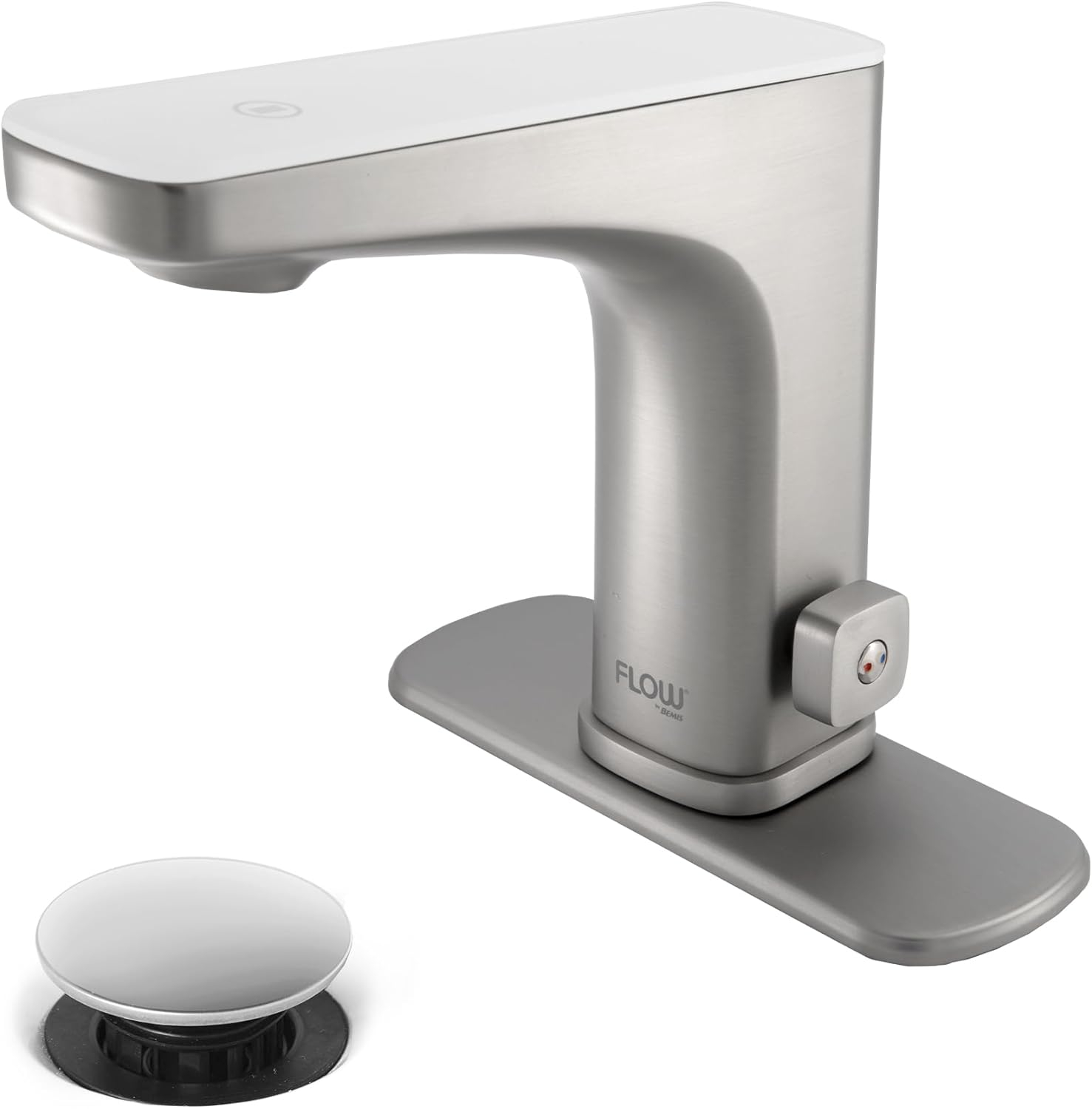 Bio Bidet Grove Touchless Bathroom Sink Faucet, Hands Free or Touch Activated, Brushed Nickel