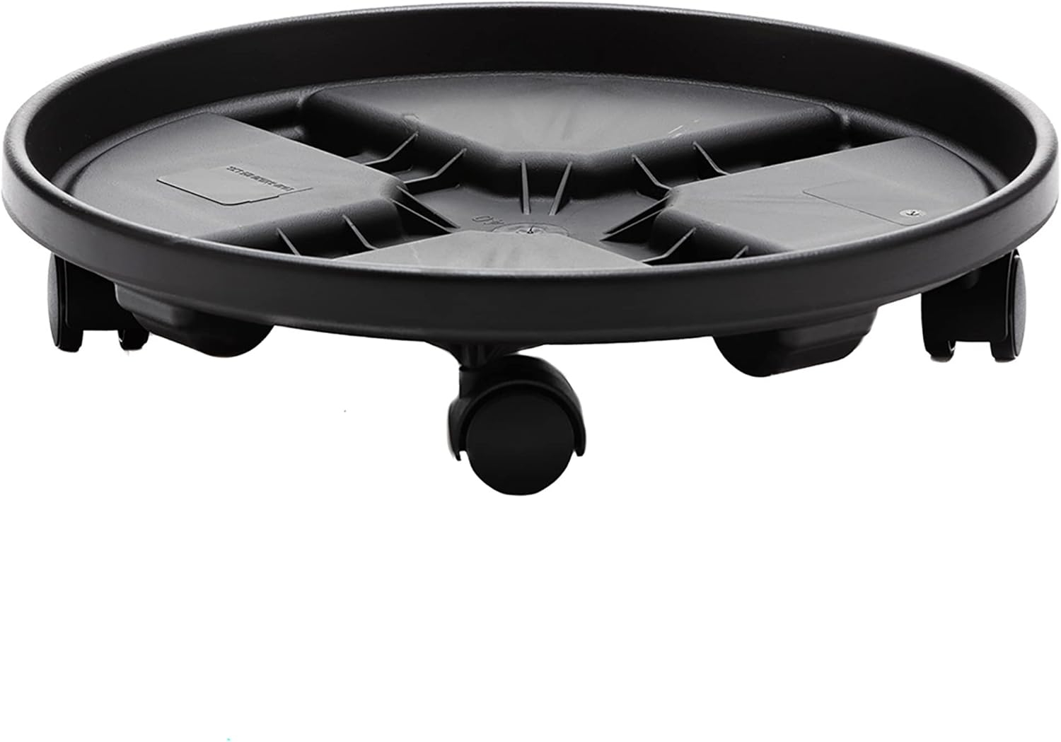Bloem 16-in Round Planter Caddy With Wheels - Black - 125 lb Capacity