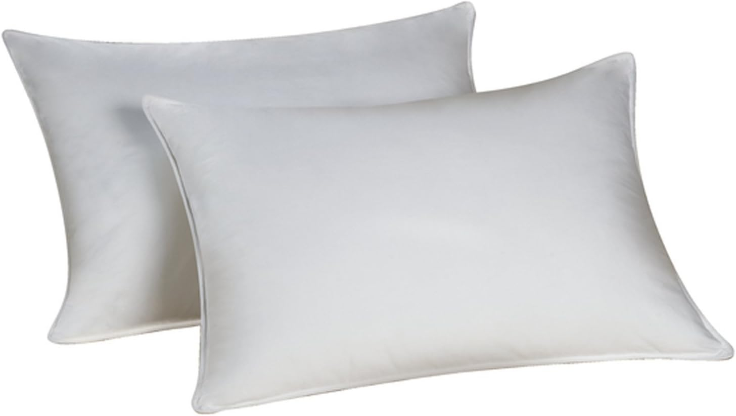 Hypoallergenic Medium Firm White Cotton Bed Pillow Set