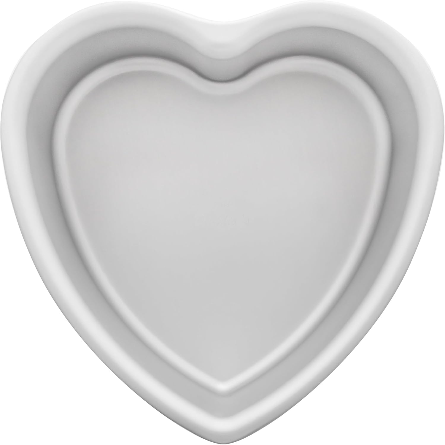 Silver Anodized Aluminum Heart-Shaped 8" x 3" Cake Pan