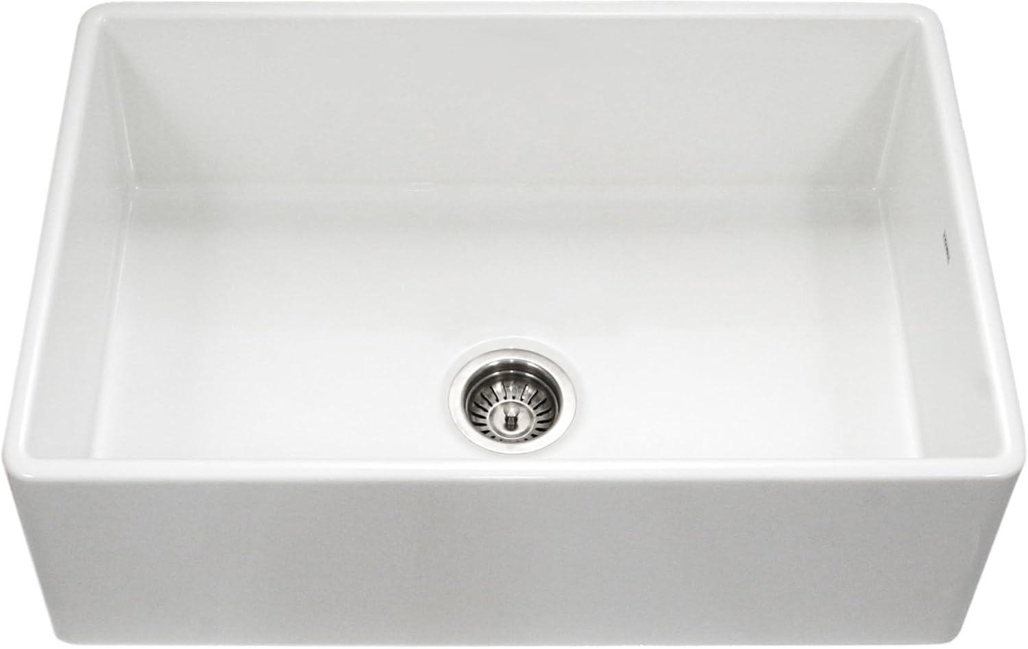 33" Fireclay Kitchen Sink, Crestwood Farmhouse Sink, White Fireclay Kitchen sink, Single Bowl Apron Front, Plain Ceramic Farm sink