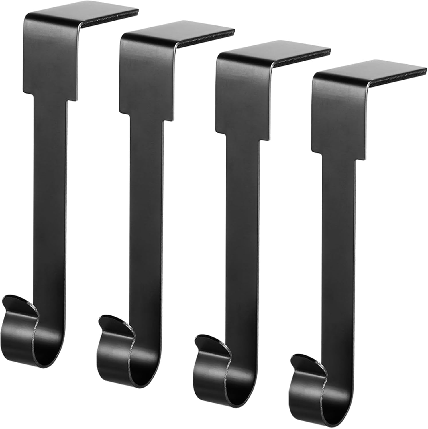 Fymlhomi Christmas Stocking Holders Mantel Hook Hangers Fireplace Hooks Hanger Christmas Stocking Hook Fireplace Hanger Grip for for Christmas Party Decorations (Black, 8)
