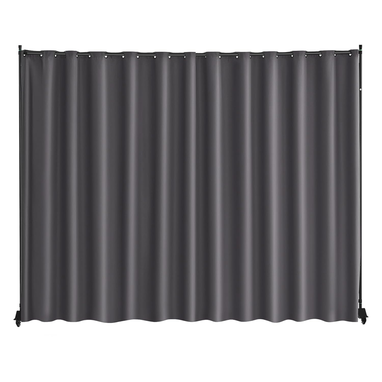 VEVOR Room Divider, Portable Panel Room Divider with Wheels Curtain Divider Stand, Freestanding Partition Divider Privacy Screen for Office, Bedroom, Dining Room, Study, Grey
