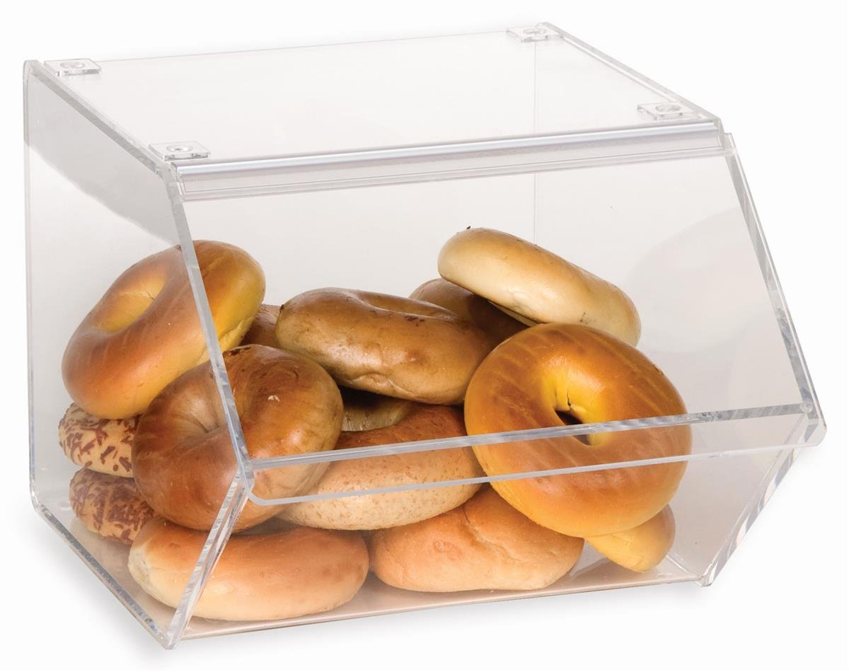 Clear Acrylic Stackable Bakery Display Case with Hinged Slanted Door