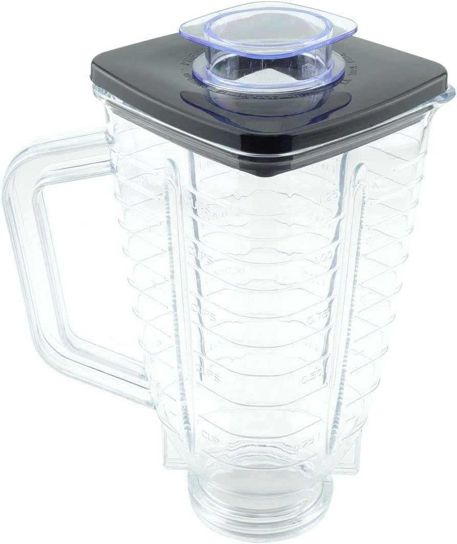 5-Cup Plastic Blender Jar with Lid Compatible with Oster Blenders Replacement Part 089, New & Improved