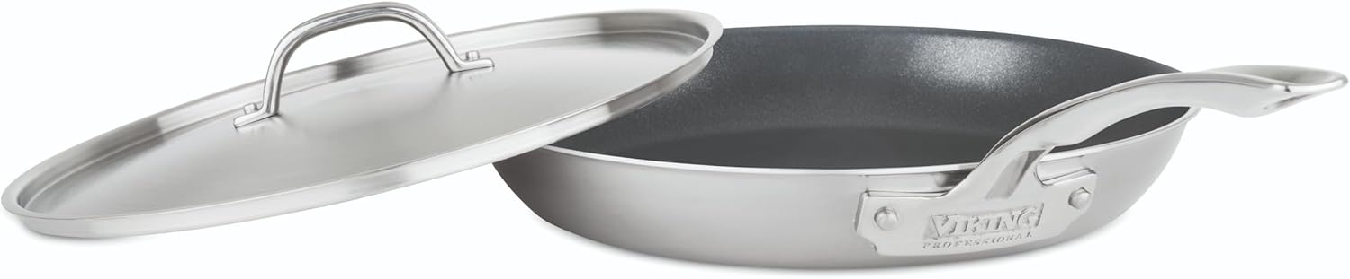 Viking 12" Stainless Steel Nonstick Fry Pan with Lid