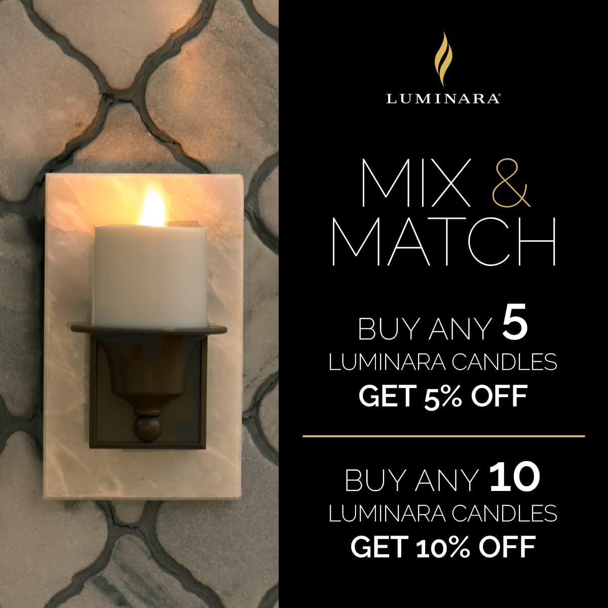 Luminara Flameless Candle Nightlight Flickering Real-Flame Effect Technology Plugs into Outlet - Dusk to Dawn Sensor