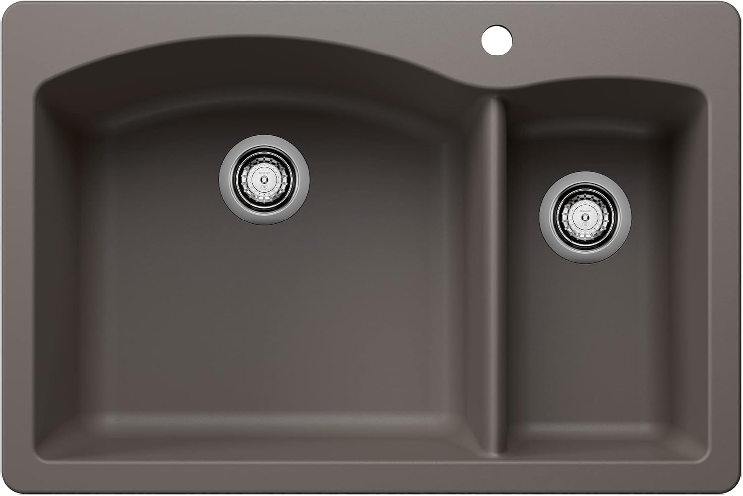 Diamond Silgranit 33" L x 22" W Double Basin Drop-In/Undermount Sink