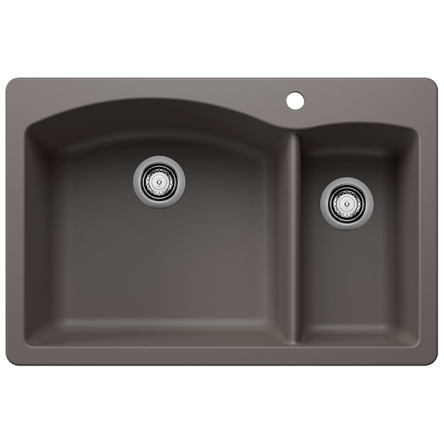 Diamond Silgranit 33" L x 22" W Double Basin Drop-In/Undermount Sink