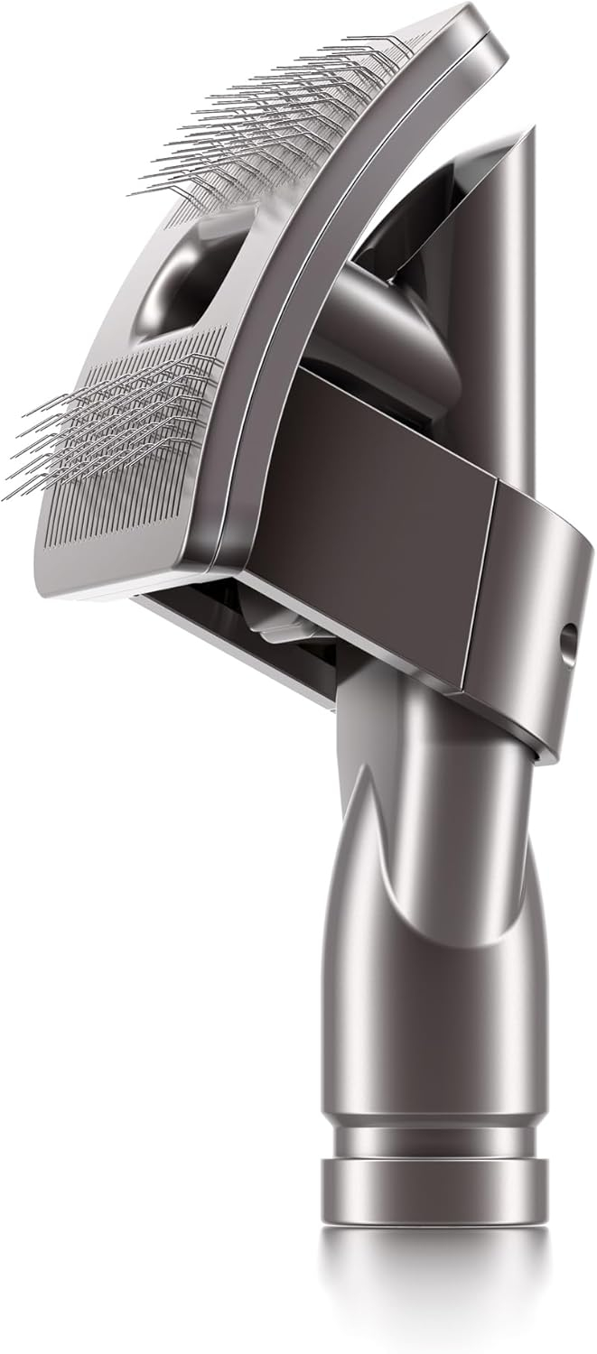 Adjustable Gray Stainless Steel Pet Grooming Vacuum Attachment