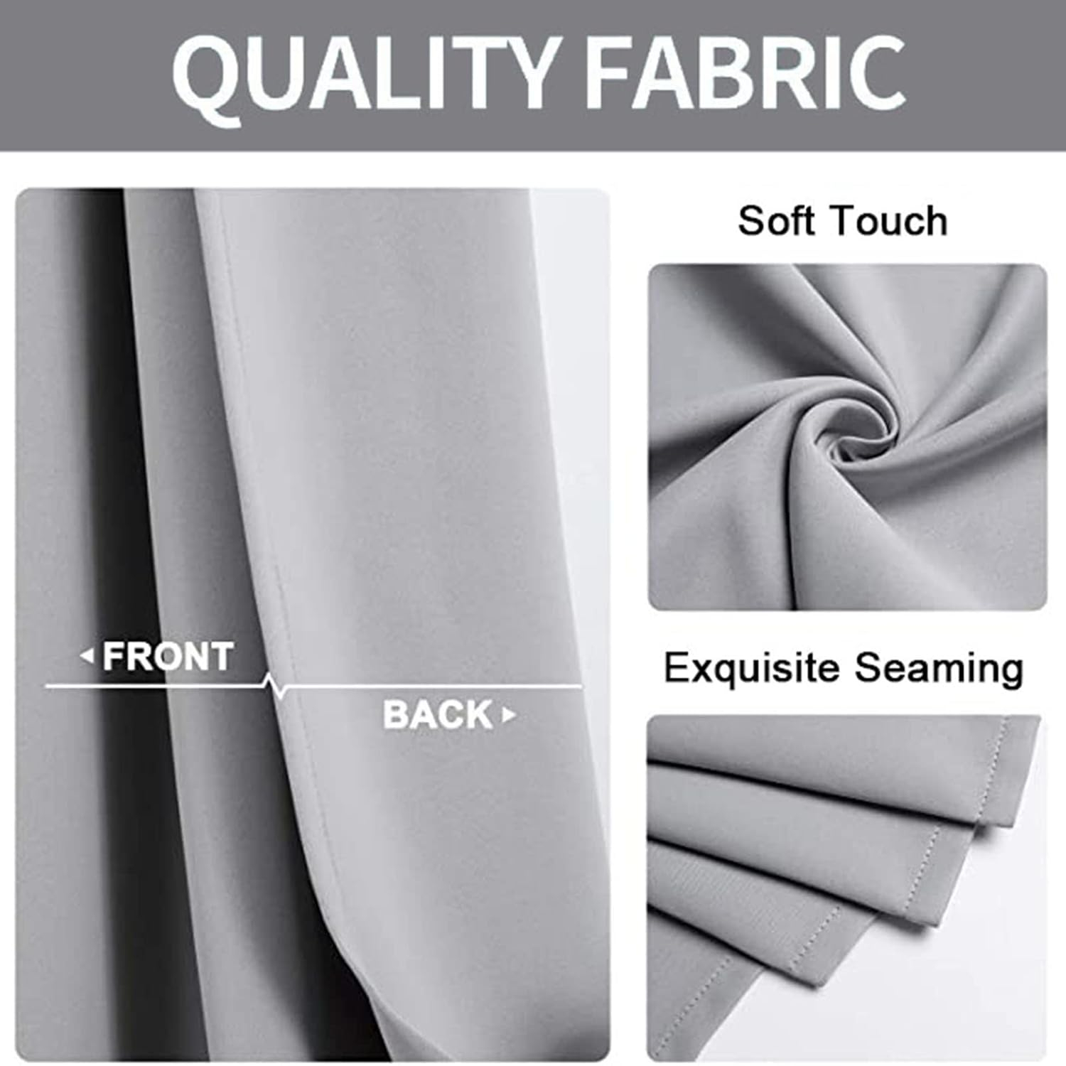 Madamera Clothing Store Fitting Room, Changing Room Used in Mall and Office, U-Dressing Room for Privacy Protection and Room Divider, Including Shading Curtain, Hanging Rod and Hook Up (Grey)