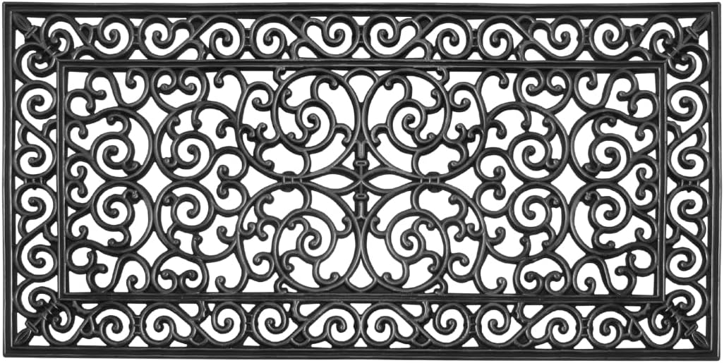 A1HC Extra Large Outdoor Floor Mat, Natural Rubber, 24" X 48", Ideal for Outside entryway, Dirt Shoe Scraper, Door mat for Indoor Outdoor, Mats for Entry, Patio, Busy Areas