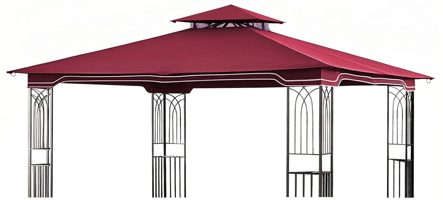 Maroon Replacement Gazebo Canopy for 10 x 12 Regency II Patio Gazebo, Easily Update Your Gazebo