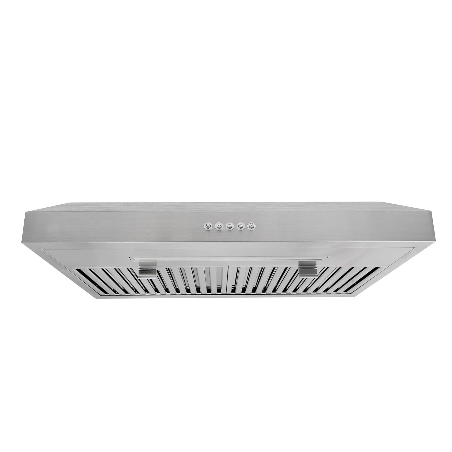 VESTA Chicago 750CFM Powerful 30'' Under Cabinet Range Hood With Seamless Stainless Steel Body, Single Motor, 3 Speeds Mechanical Button Control, Round 6" Top Vent, Baffle Filters, and LED Light