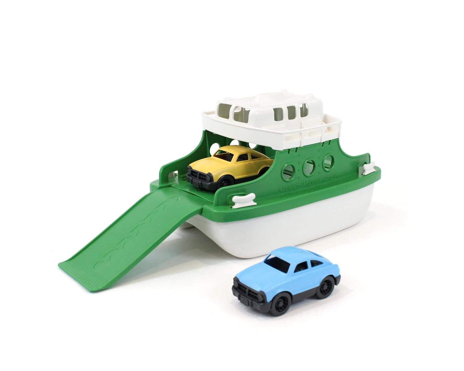 Green Toys Ferry Boat Bathtub Toy, Green/White, for Unisex Child Ages 3+