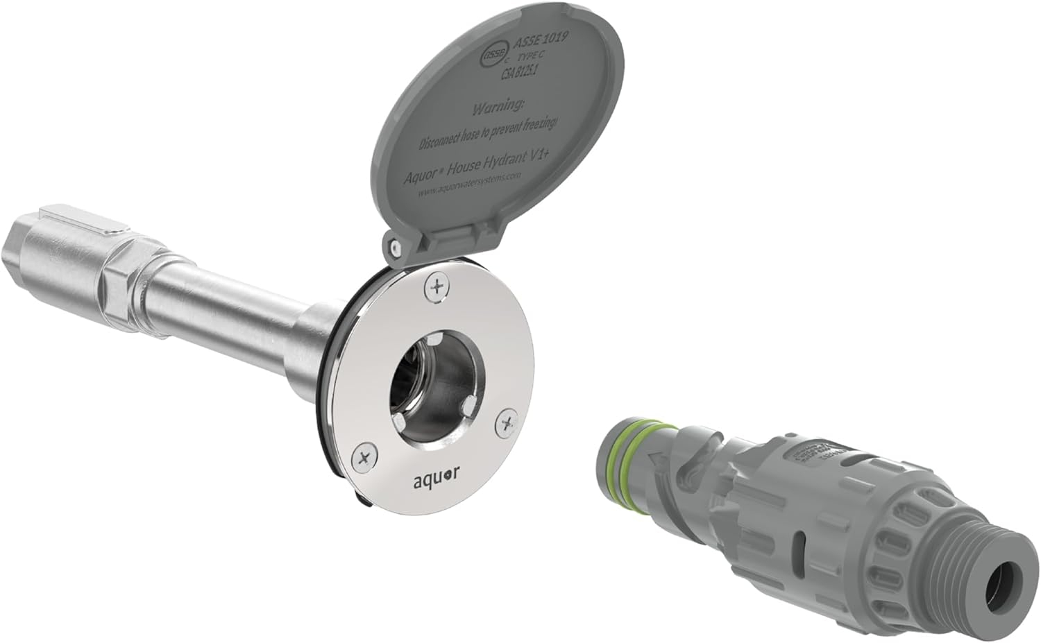 1/2 in. NPT inlet and 3/4 in. Hose Connector x 6 in. L House Hydrant V1+ Modern Outdoor Wall Faucet