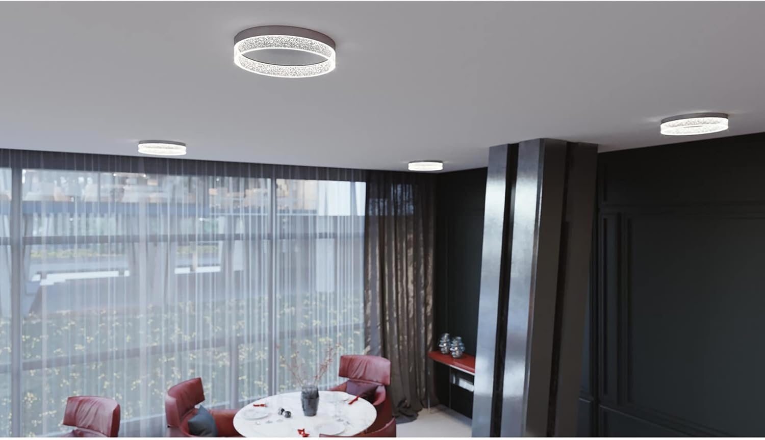 Satin Brass 11.81'' Square LED Flush Mount for Indoor/Outdoor