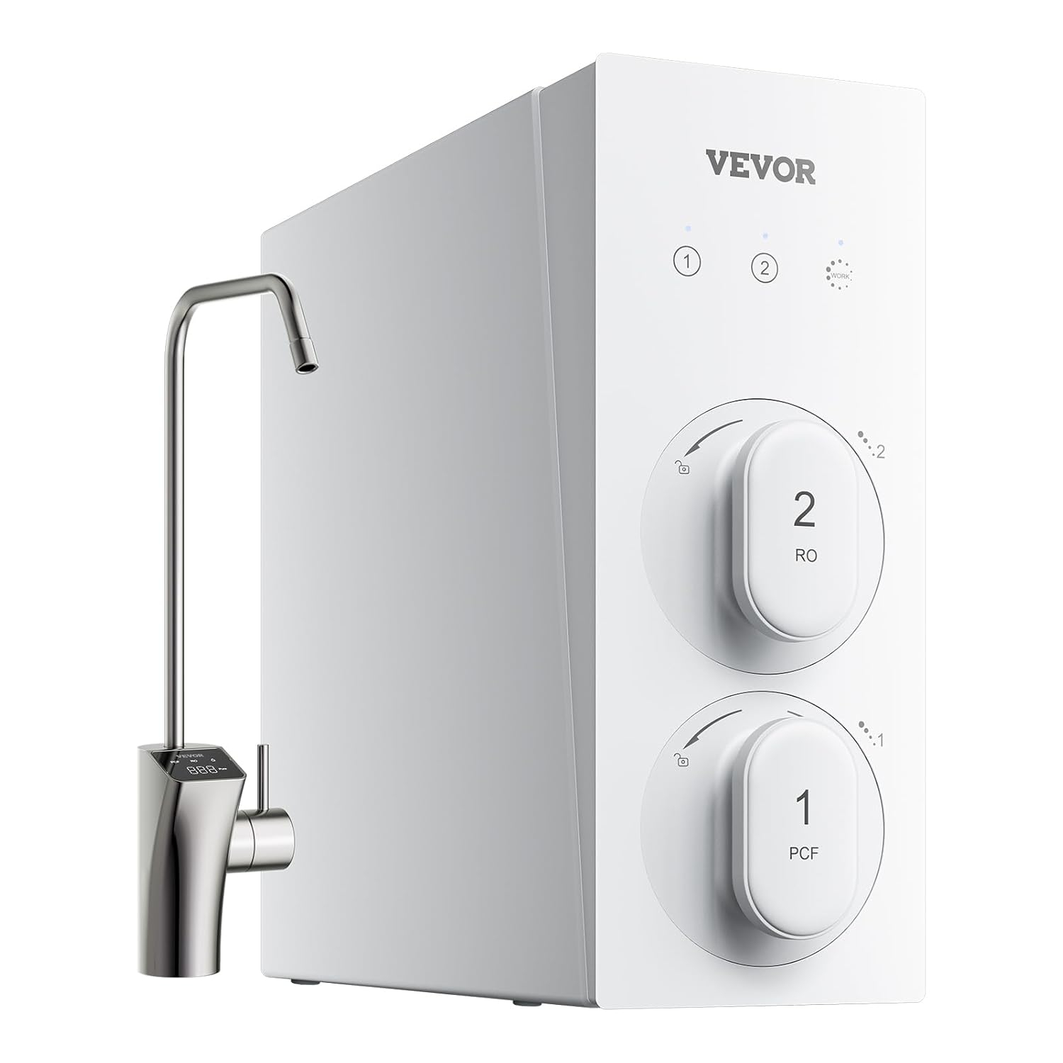 VEVOR Reverse Osmosis System, 800 GPD 8-stage Tankless Reverse Osmosis Water Filter, NSF Certified TDS Reduction, Under Sink Water Filtration System with Smart Display Faucet, 2:1 Pure to Drain Ratio
