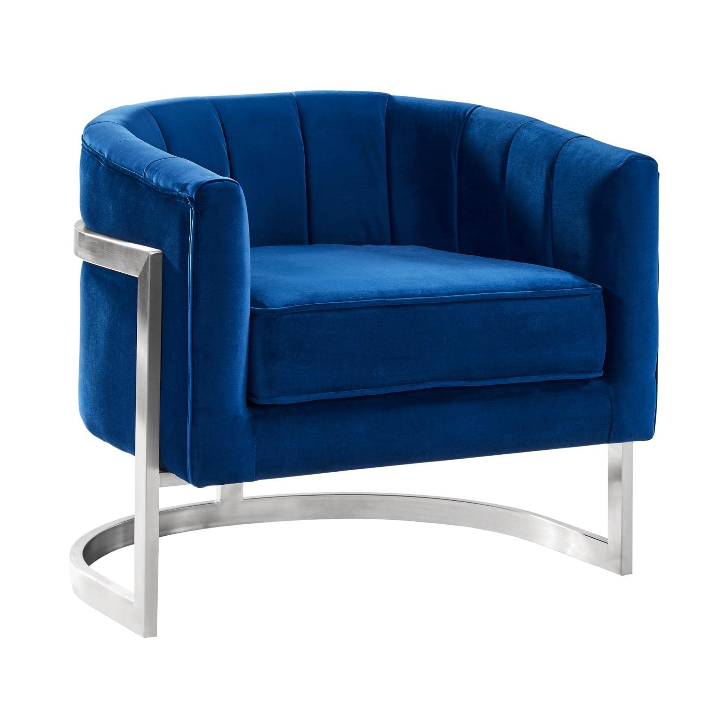 Armen Living Kamila Accent Chair, Medium, Blue