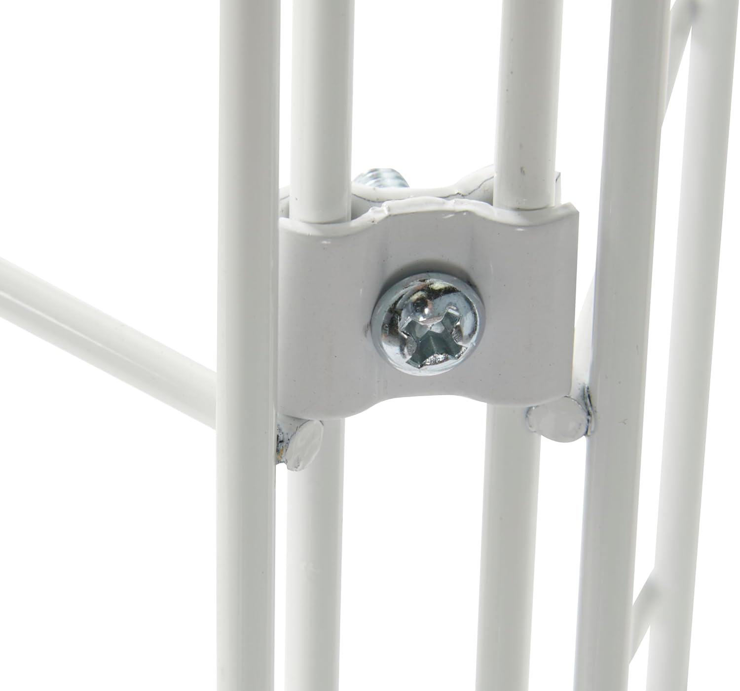 White Triangle Wire Grid Tower with Base and Casters - Grid Wall Retail Display Stand - Moveable and Space-Saving Wire Display Rack for Vendors - Ideal for Boutique  Thrift  Craft and Art Shows