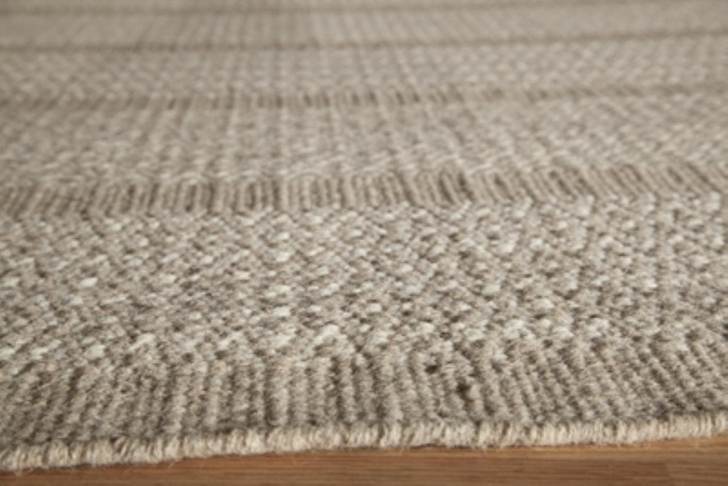 Momeni Rugs Mesa Collection, 100% Wool Hand Woven Flatweave Transitional Area Rug, 5' x 8', Beige