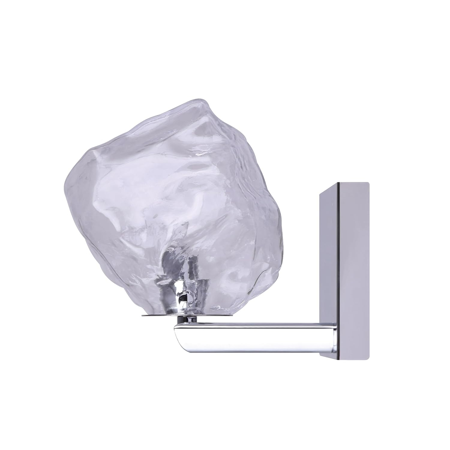 Rockport Chrome Vanity Light with Clear Glass Shade