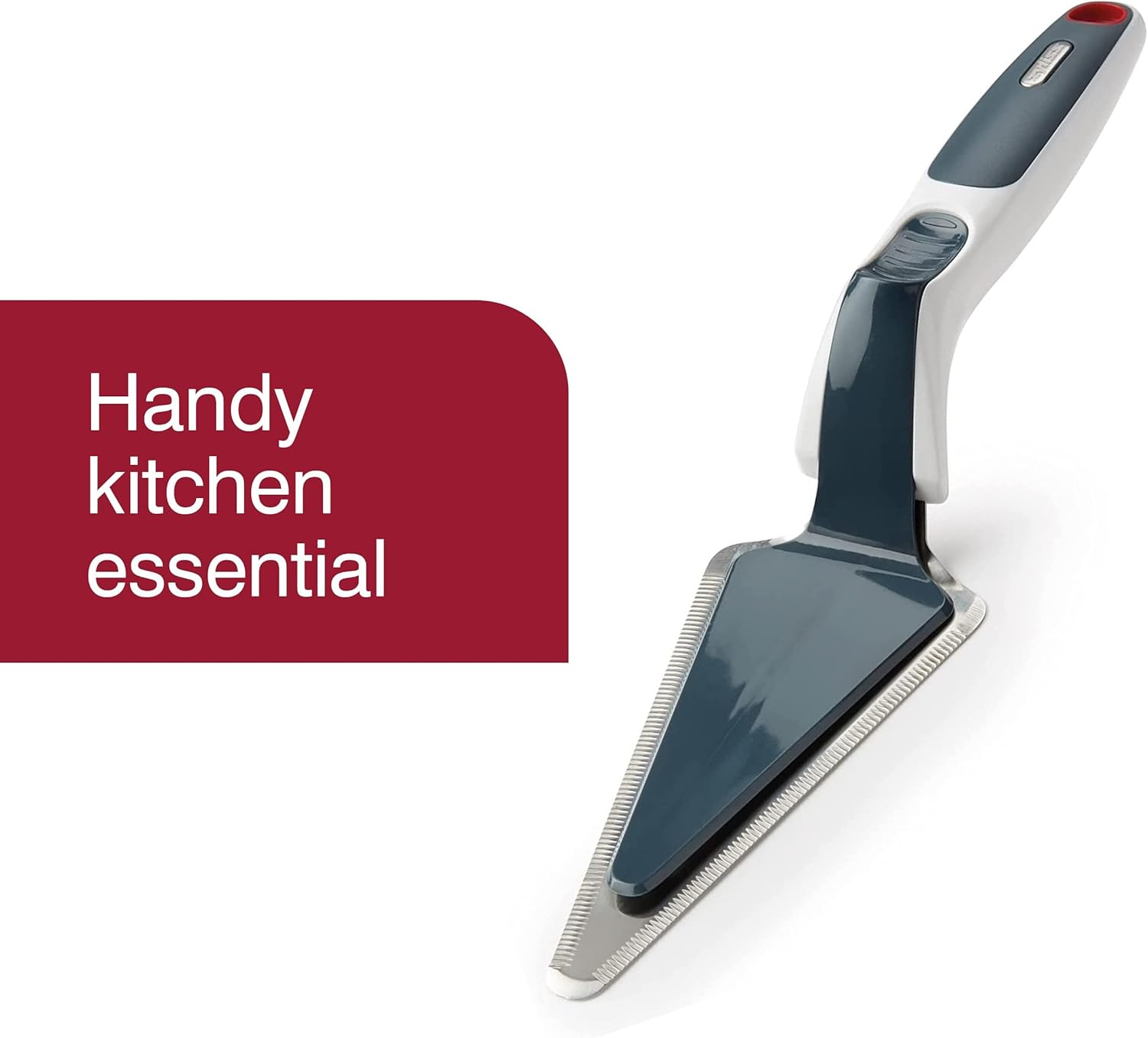 Zyliss Easy Slice Cake Server - Dishwasher-Safe, Stainless Steel Cake & Pie Cutter & Server for Kitchen Accessories - White