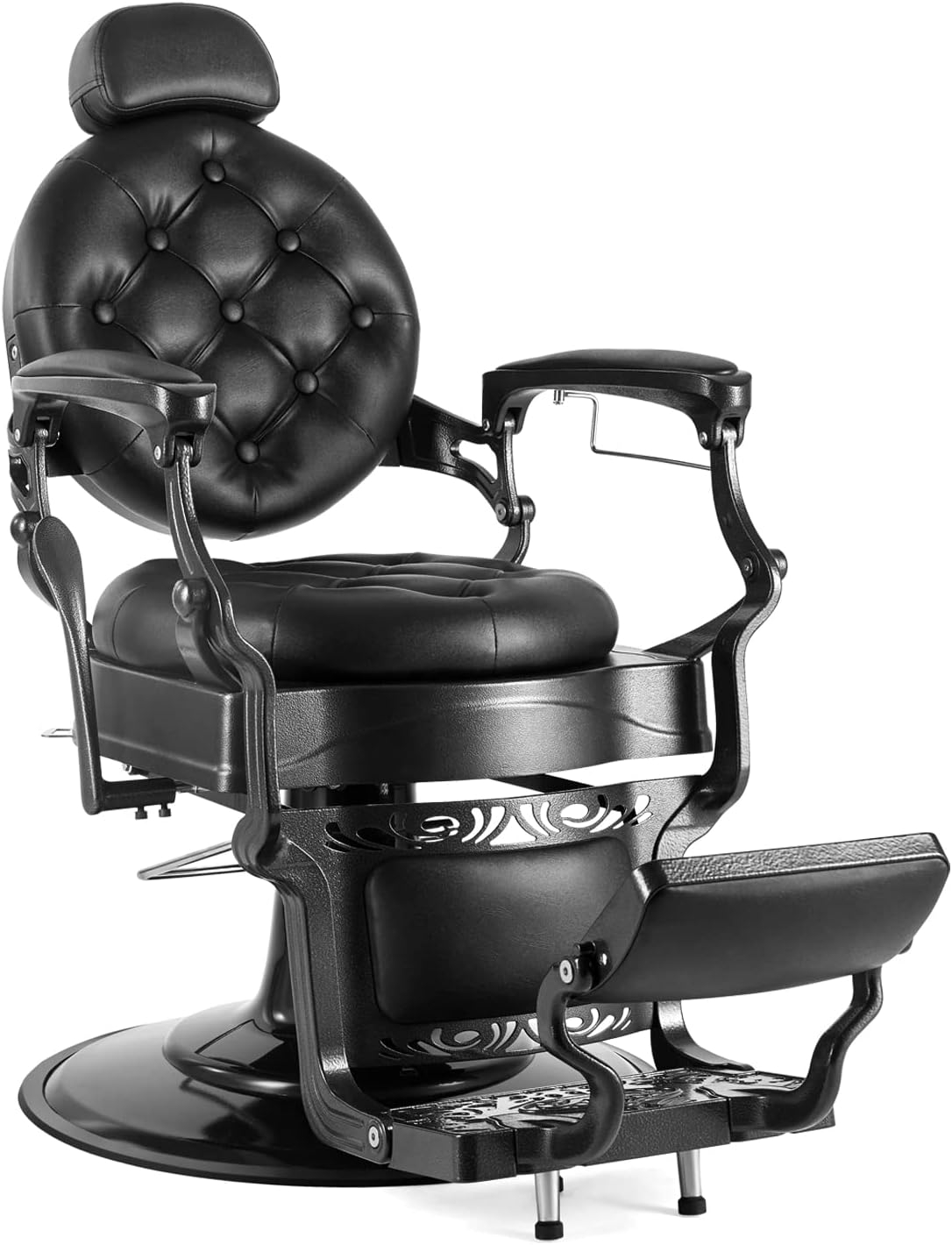 OmySalon Vintage Barber Chair All Purpose Heavy Duty, Hydraulic Recline Salon Beauty Styling Chair Retro, 360 Degree Swivel for Hair Stylist Tattoo