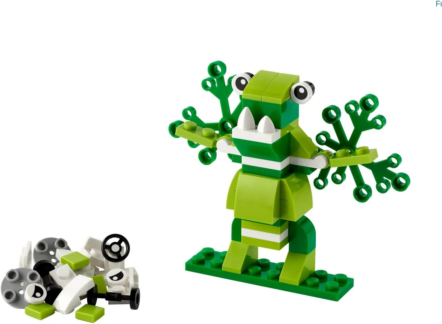 Green and White Build Your Own Monster LEGO Set