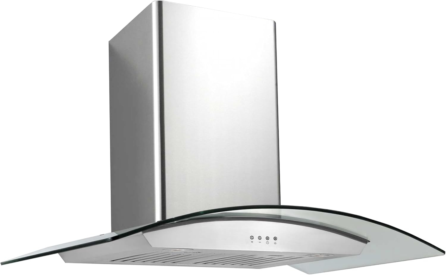 Ancona AN0111-3604 Tornado II 36" 600 CFM Ducted Wall Mount Glass Canopy Range Hood in Stainless Steel