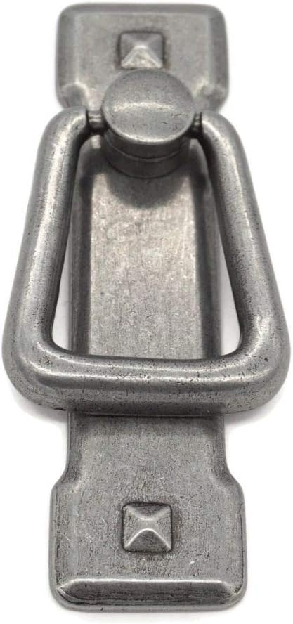Pewter Zinc Alloy Vertical Drop Bail Cabinet Pull