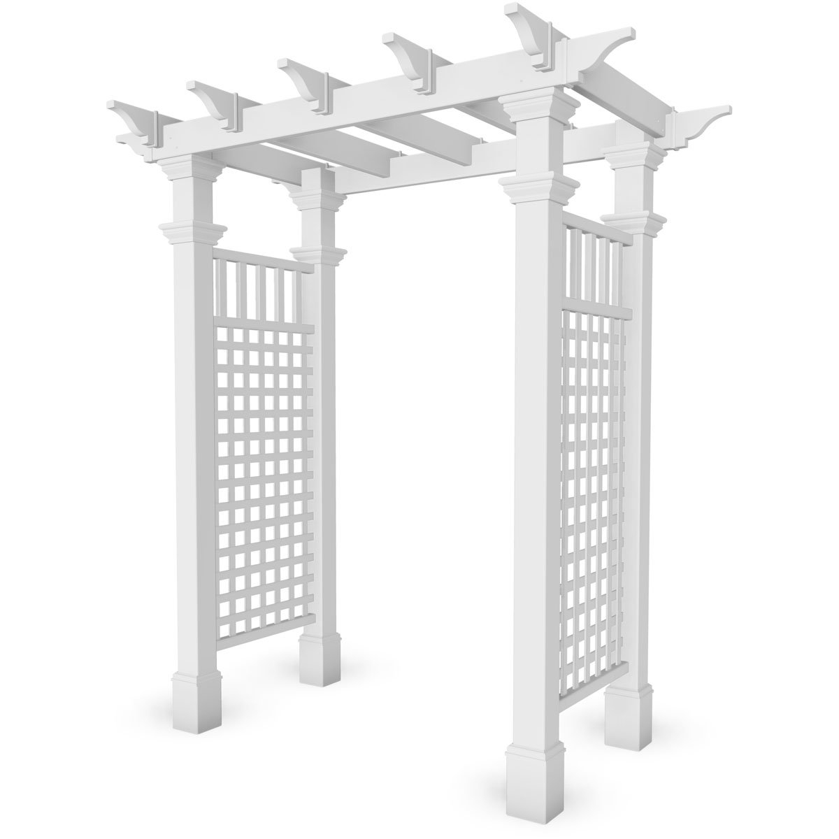 Fairfield White Vinyl Traditional Garden Arbor