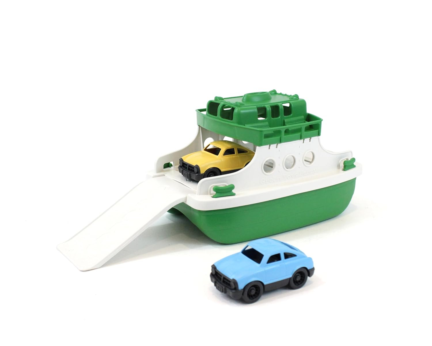 Green Toys Ferry Boat Bathtub Toy, Green/White, for Unisex Child Ages 3+