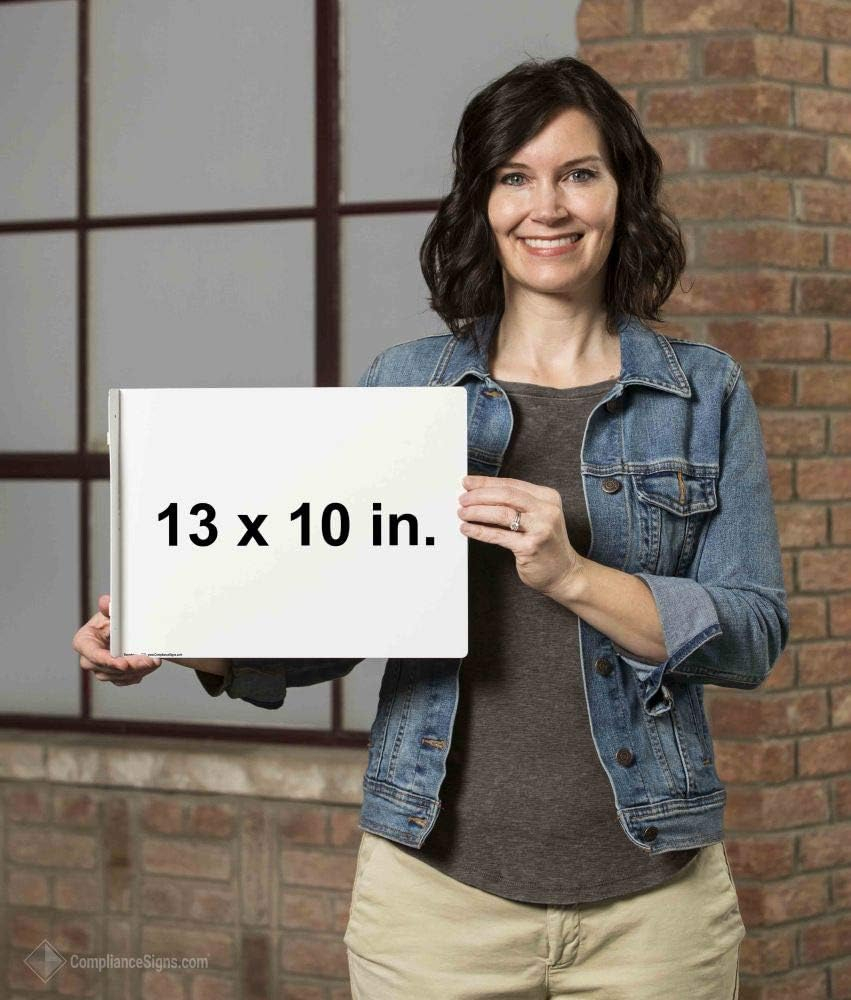 ComplianceSigns.com Accessible Restrooms Right Wall Sign, Projection-Mount 13x10 inch Black Aluminum for Public Bathrooms
