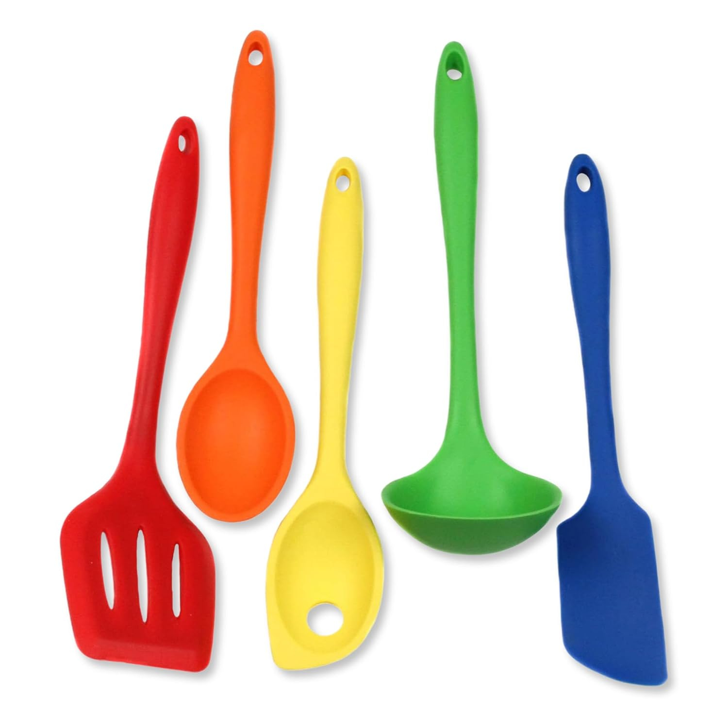 Premium Silicone  Tool and Utensil Set, 5 Piece Set, Assorted