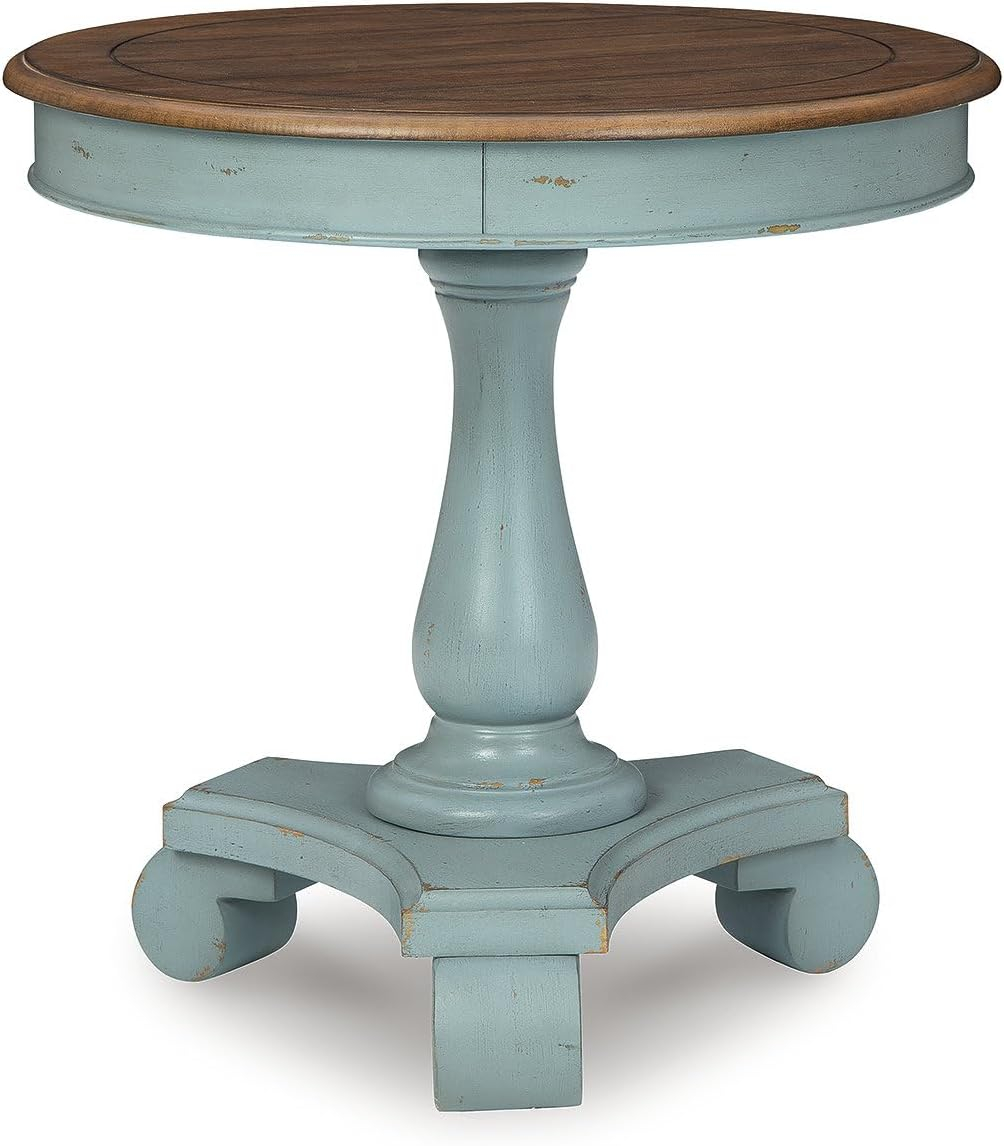 Signature Design by Ashley Casual Mirimyn Accent Table  Teal/Brown