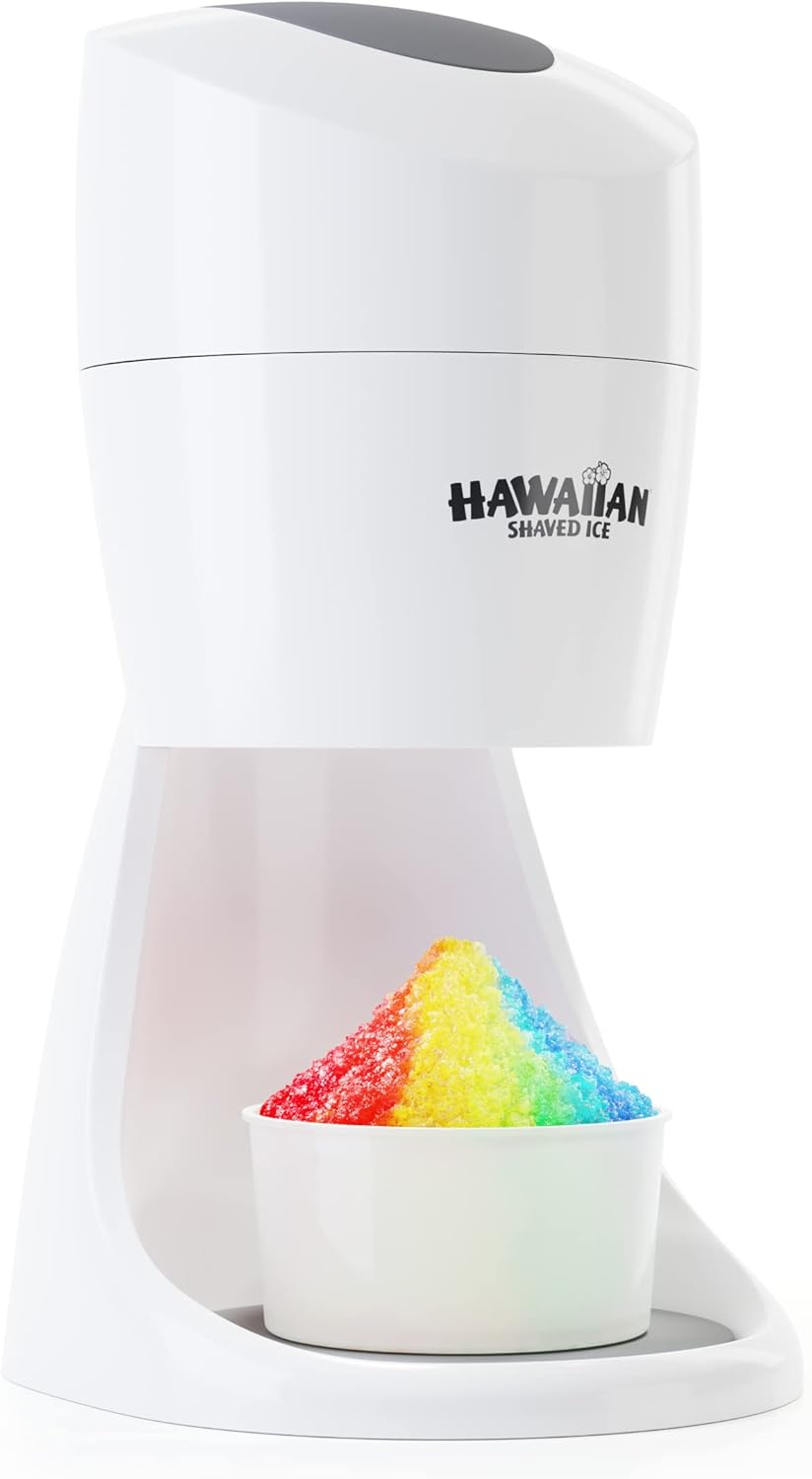 Hawaiian Shaved Ice S900 Machine, Slush Shaver Snow Cone Maker, Hawaii Style, 55 Watts, White