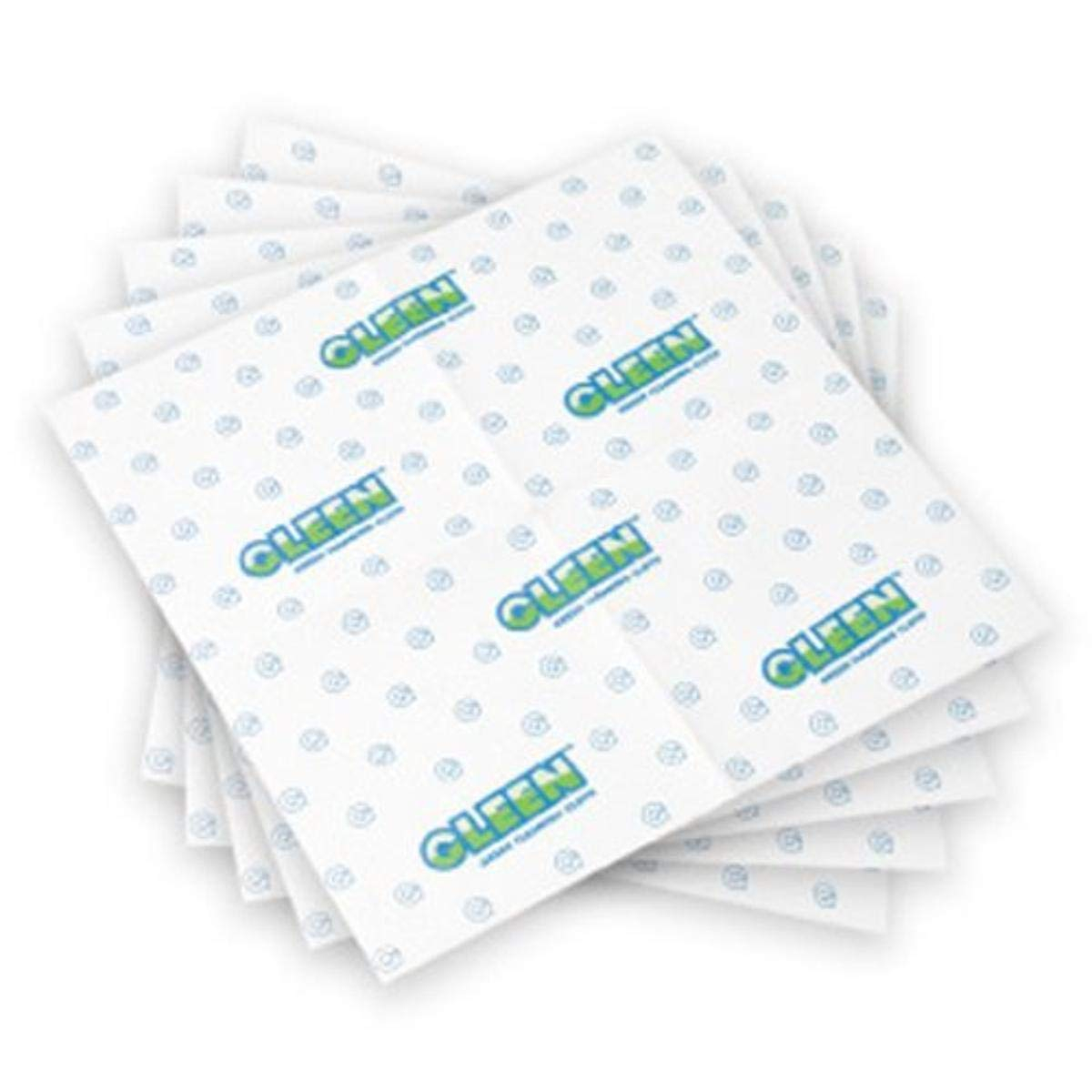 GLEEN White and Green Reusable Cleaning Cloth, 16" x 16", 5 Pack