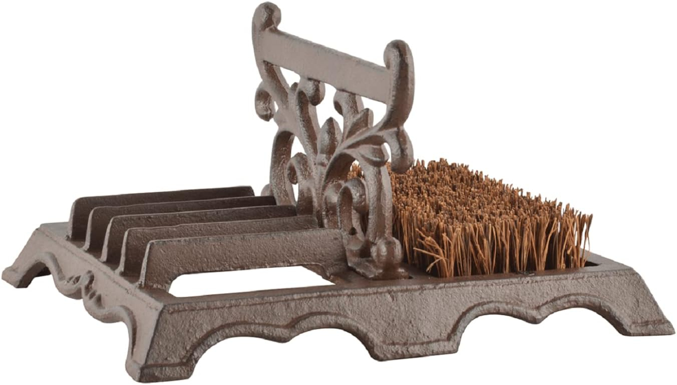Esschert Design Cast Iron Boot Brush with Scraper