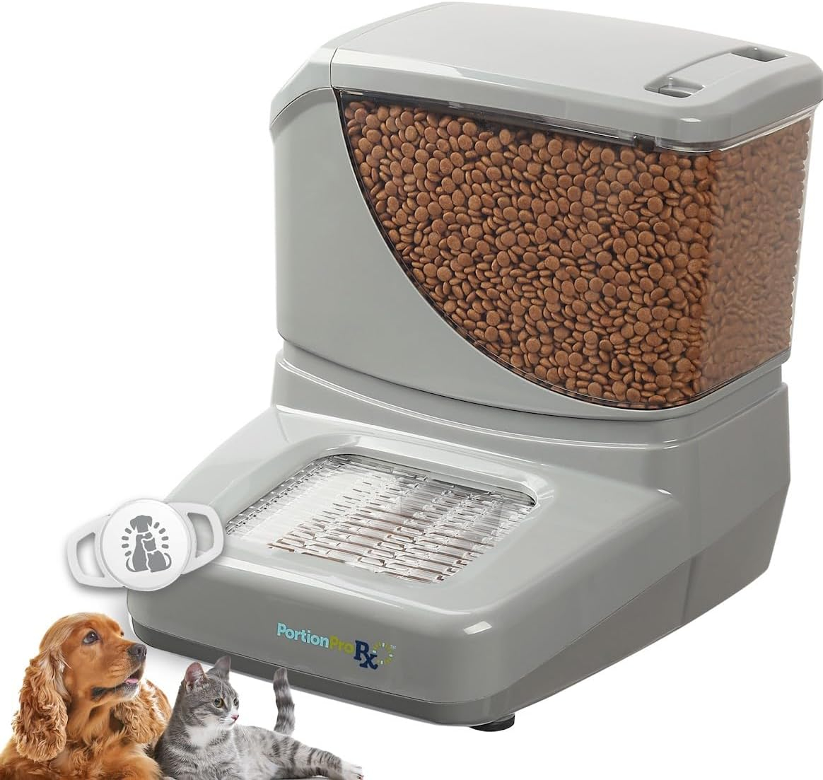 PortionPro Rx Automatic Pet Feeder with Active RFID Technology - Prevents Food Stealing, Perfect for Prescription Diets, Schedules Meals for Multiple Pets (Cats & Dogs)